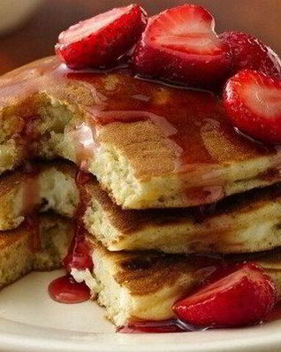 Пышные панкейки к завтраку