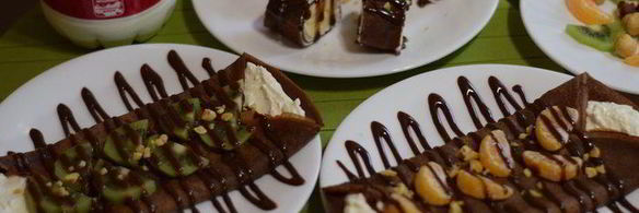 шоколадные блинчики с творожной начинкой