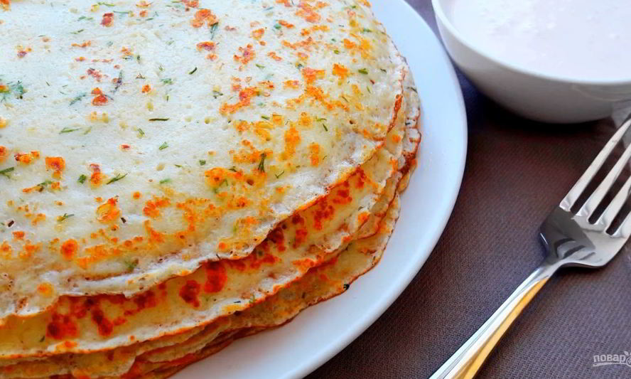 Рецепт сырных блинов