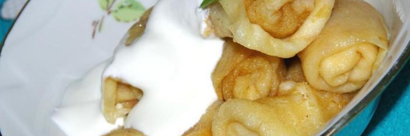 Тоненькие блинчики Налистники с творогом