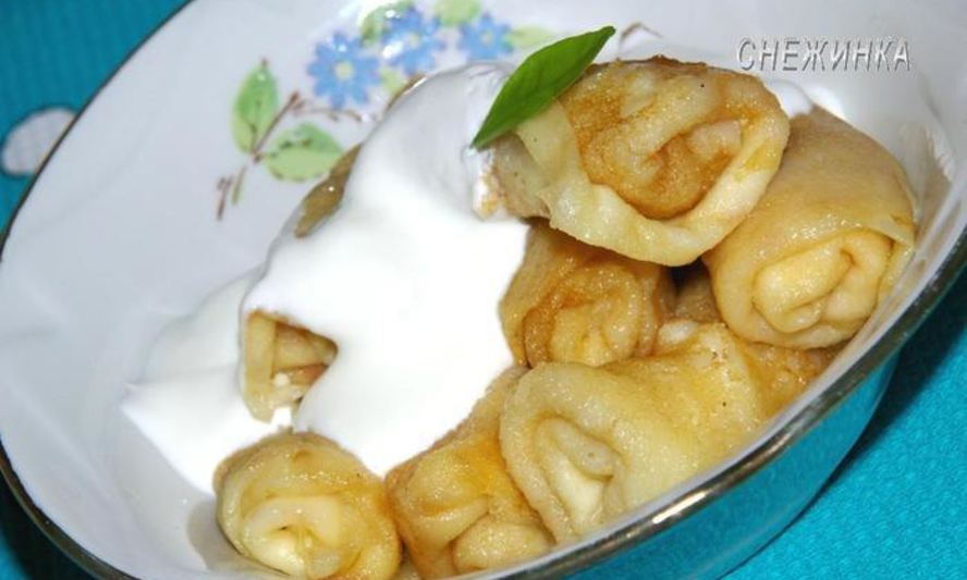 Рецепт тоненьких блинчиков налистники с творогом