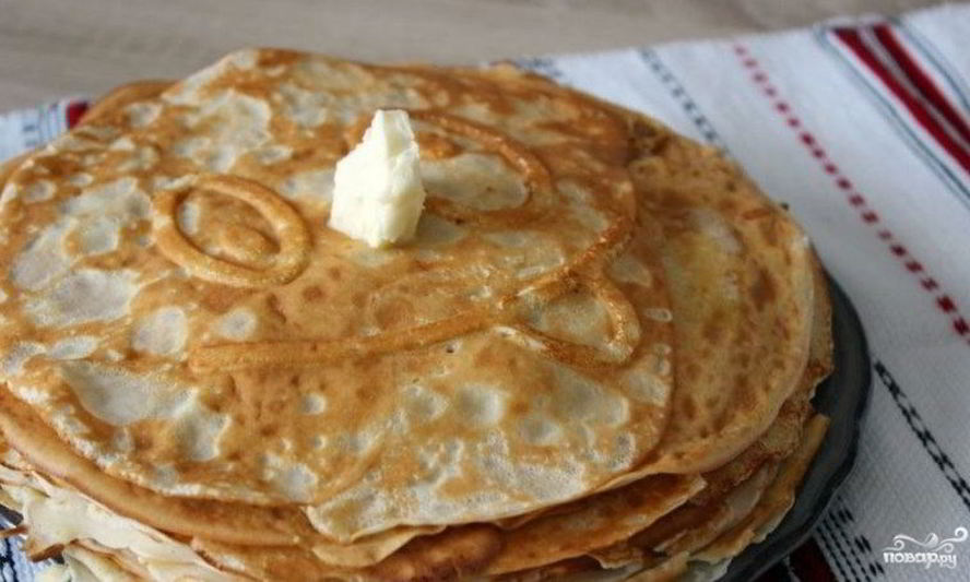 Рецепт тонких блинов на кислом молоке