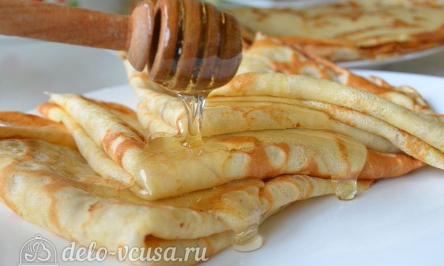 Рецепт тонких блинов на молоке