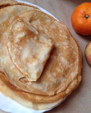 Тонкие простые блины на молоке