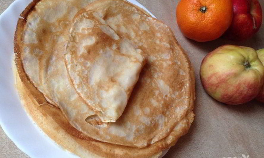 Рецепт тонких простых блинов на молоке