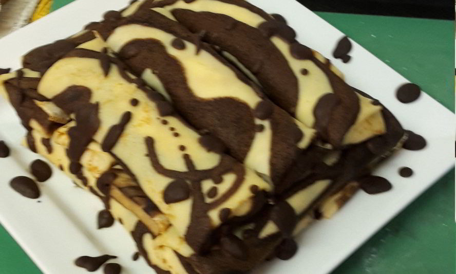 Рецепт ванильно-шоколадных блинчики