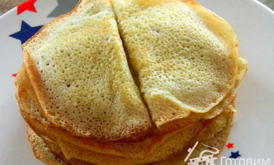 Рецепт заварных блинов на кефире