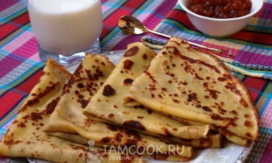 Рецепт заварных блинов на молоке и кипятке