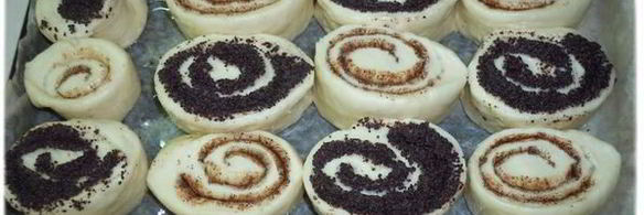 булочки с маком и с корицей