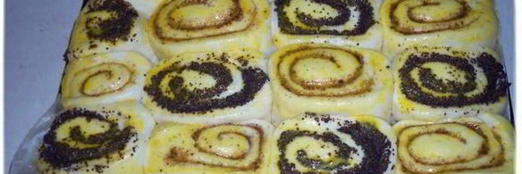 булочки с маком и с корицей