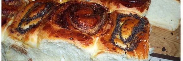 булочки с маком и с корицей