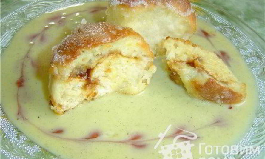 Рецепт булочек с наполнителем, запеченные в сливках