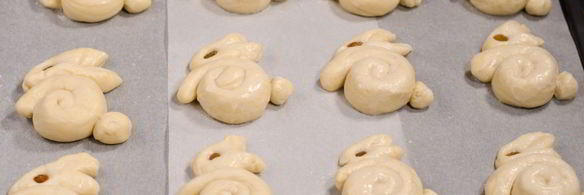 булочки-зайчики на пасху