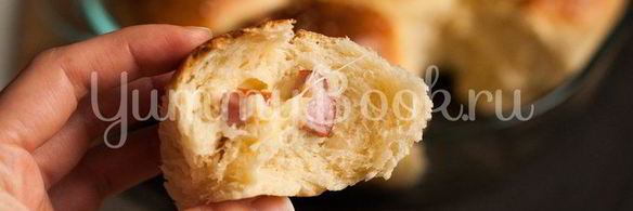 итальянские булочки данубио с сыром и ветчиной