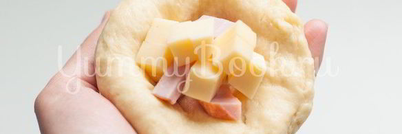 итальянские булочки данубио с сыром и ветчиной