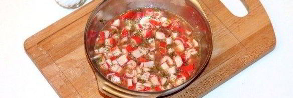 хрустящие булочки с яйцом и крабовыми палочками