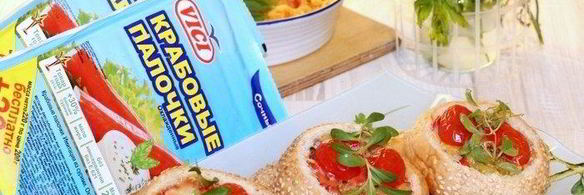 хрустящие булочки с яйцом и крабовыми палочками