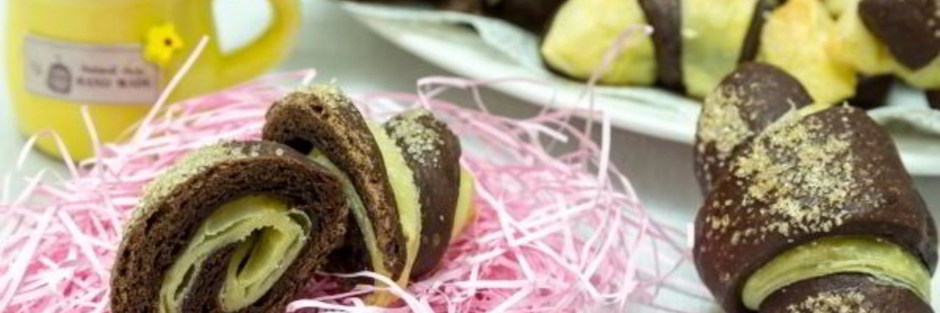 Круассаны из слоеного и дрожжевого теста