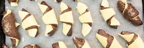 круассаны из слоеного и дрожжевого теста