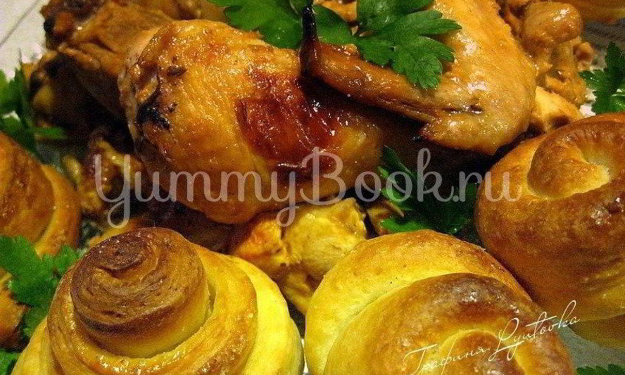 Рецепт курочек и булочки