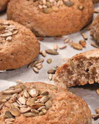 Овсяные булочки с семечками