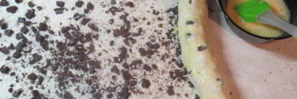 шоколадно-банановые булочки улитки