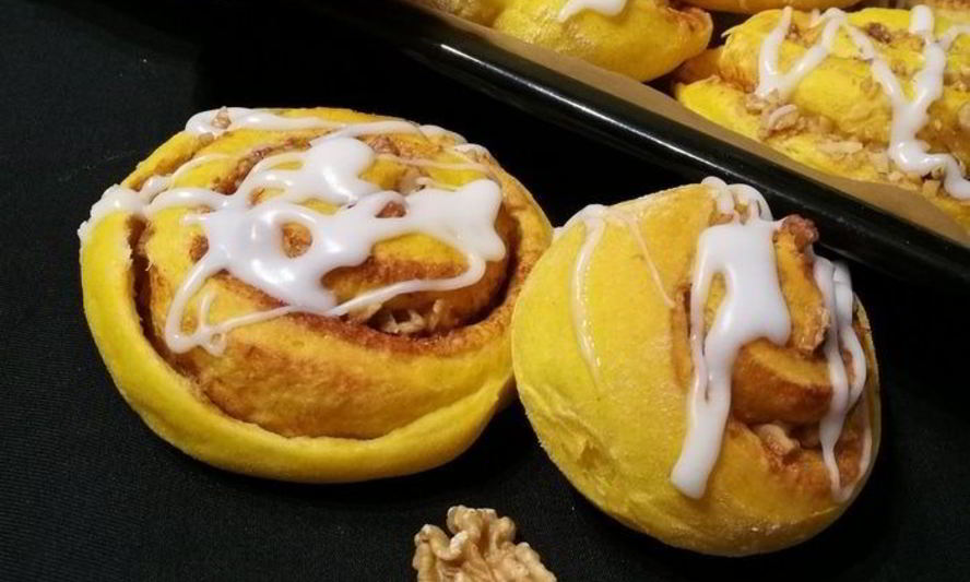 Рецепт тыквенных булочек с ореховой начинкой