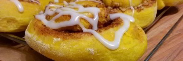 тыквенные булочки с ореховой начинкой