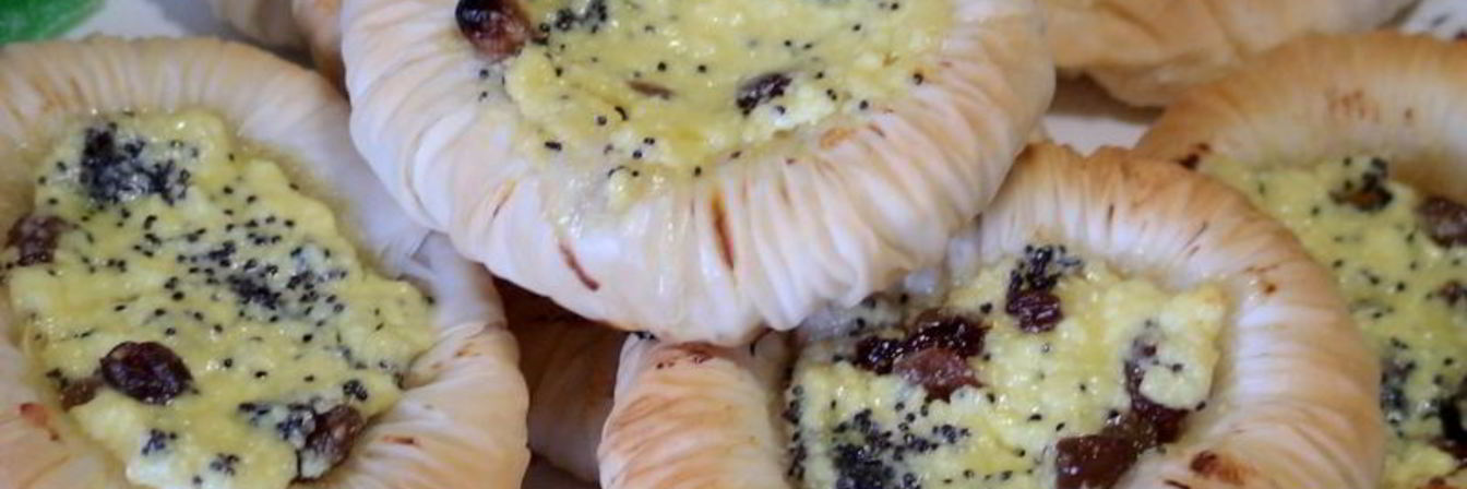 Ватрушки Гнезда из теста фило