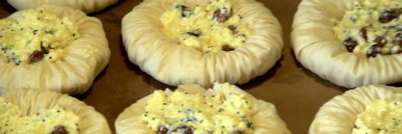 ватрушки гнезда из теста фило