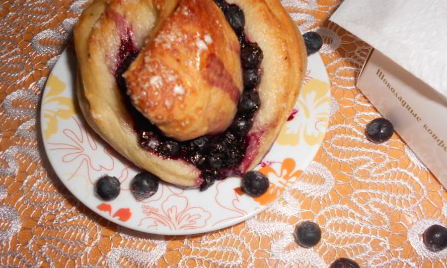 Рецепт вкуснейших черничных булочек