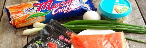 закусочные круассаны с лососем