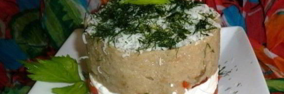 баклажановый чизкейк перекус