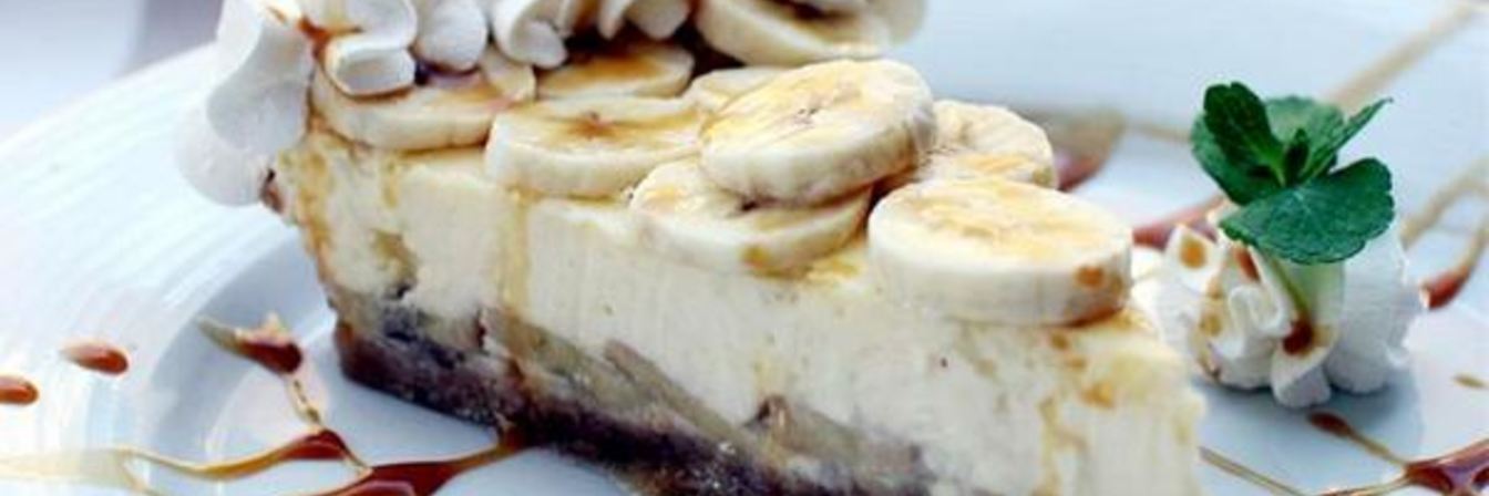 Банановый чизкейк с карамелью