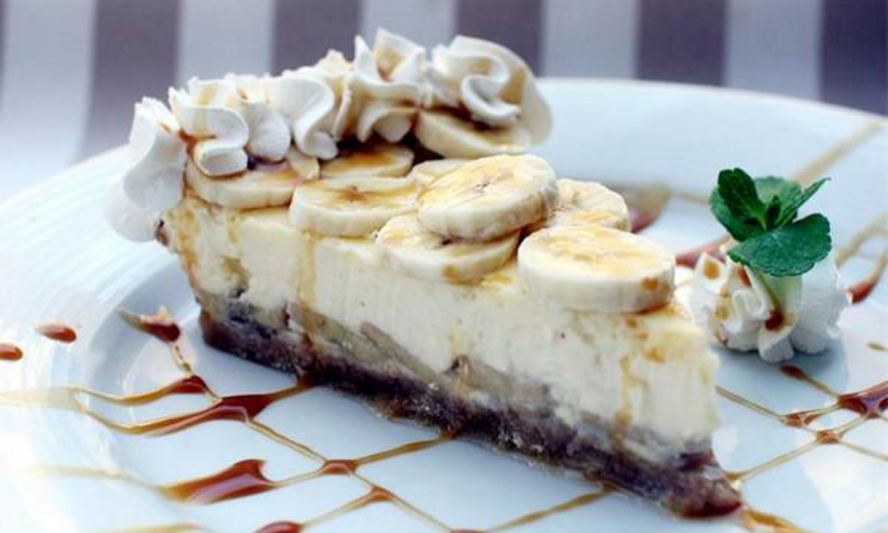 Рецепт бананового чизкейка с карамелью