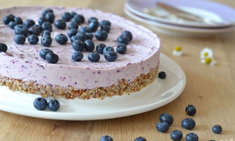 Рецепт черничного чизкейка без выпечки