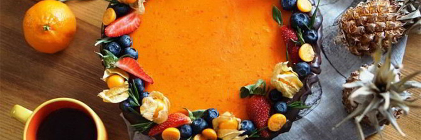 Чизкейк без выпечки с облепихой