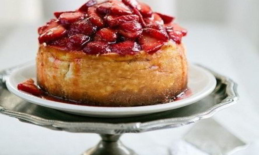 Рецепт чизкейка нью-йорк с клубничным соусом