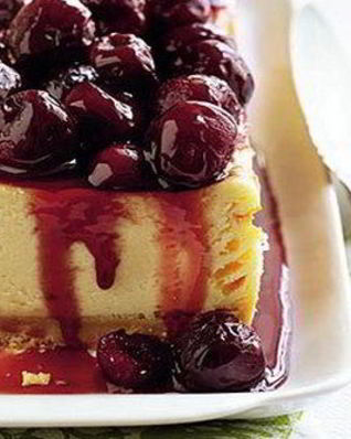 Чизкейк с консервированной вишней