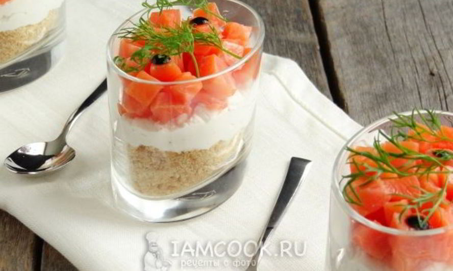 Рецепт чизкейка с лососем