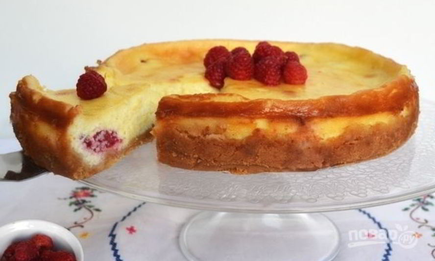 Рецепт чизкейка с малиной