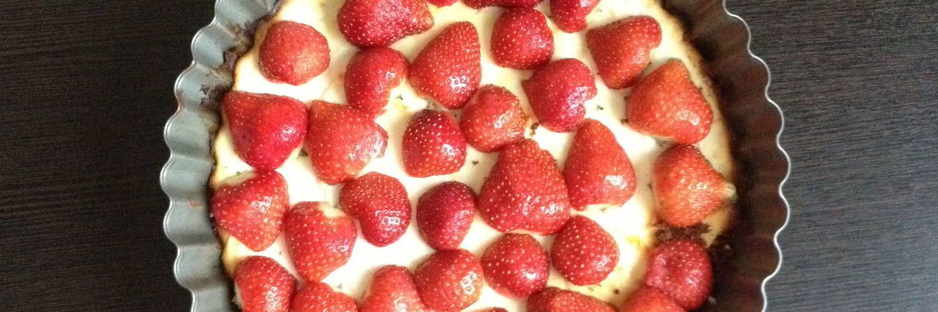 Чизкейк с рикоттой и свежей клубникой