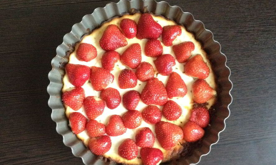 Рецепт чизкейка с рикоттой и свежей клубникой