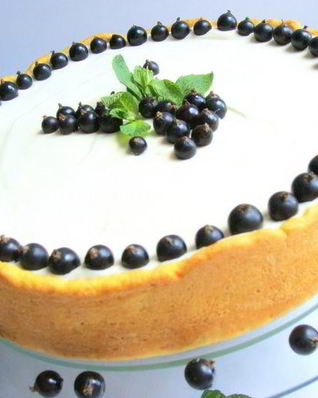 Чизкейк со смородиной, маскарпоне и апельсиновым тестом