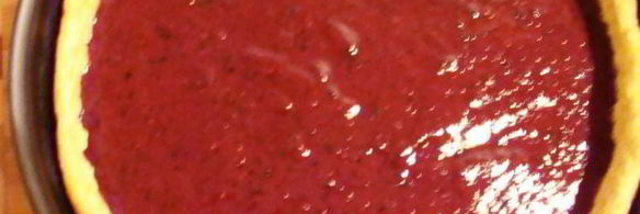 чизкейк со смородиной, маскарпоне и апельсиновым тестом