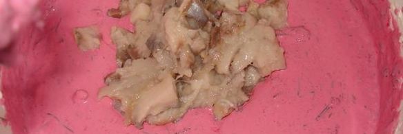 чизкейк свекольный с сельдью