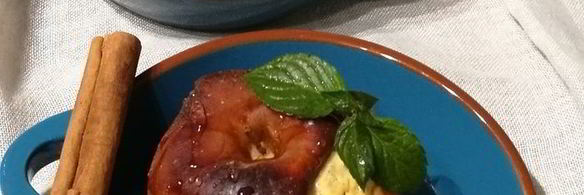 чизкейк в яблоке