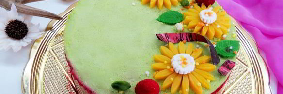 фисташковый чизкейк с малиной