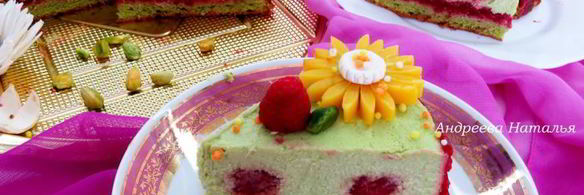 фисташковый чизкейк с малиной
