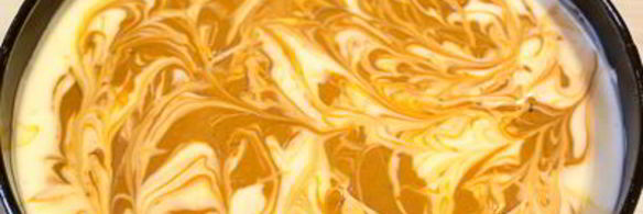 карамельный мраморный чизкейк